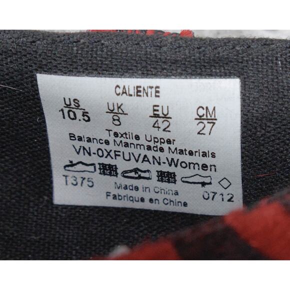 Vans Caliente Zebra Print Slip on Red Black White Sneakers Ballet Womens 10.5 - Picture 6 of 16